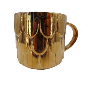 Starbucks 2019 Gold Mermaid Siren Scales Coffee Tea Mug Cup New Holiday